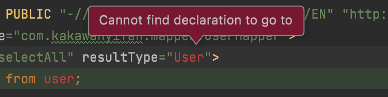 无法通过映射文件定位到类