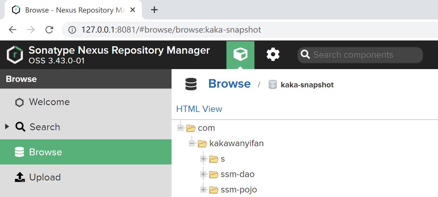 发布成功后，我们会在相关的仓库中看到