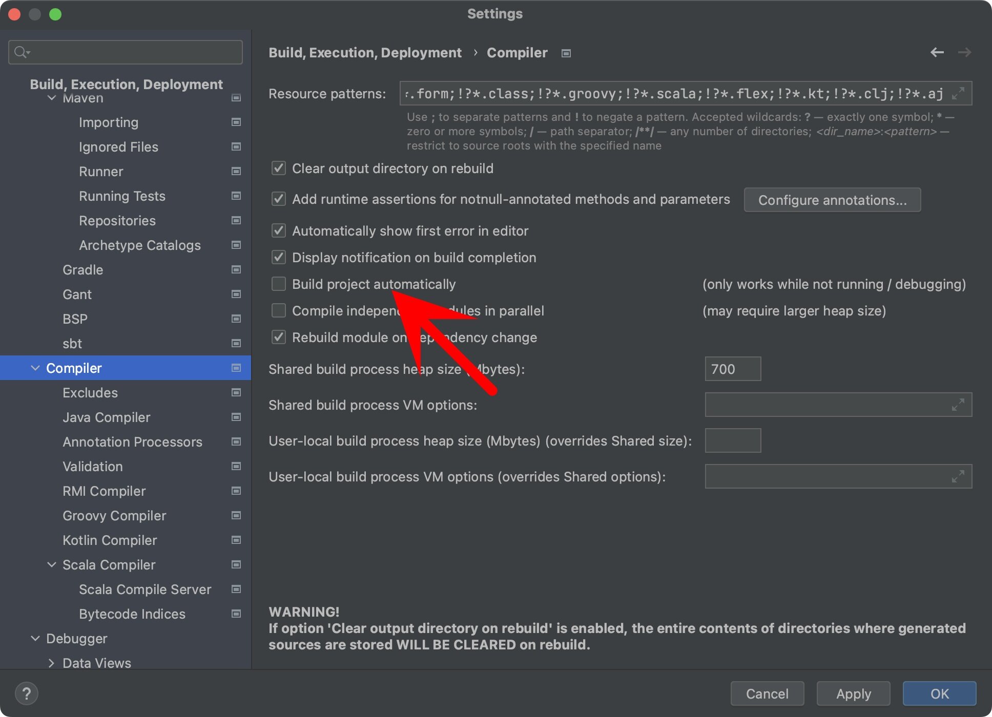 Build project automatically