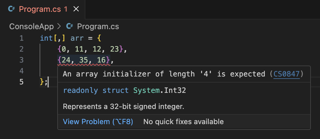 与Java中多维数组的区别