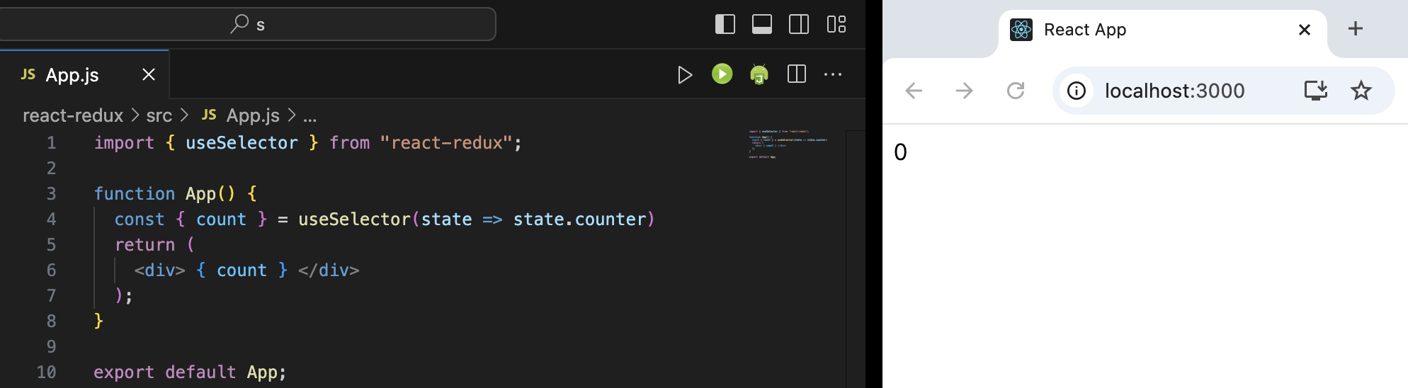 React组件使用store中的数据