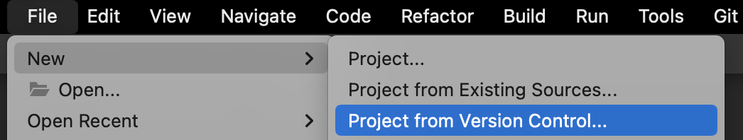 Project from Version Control